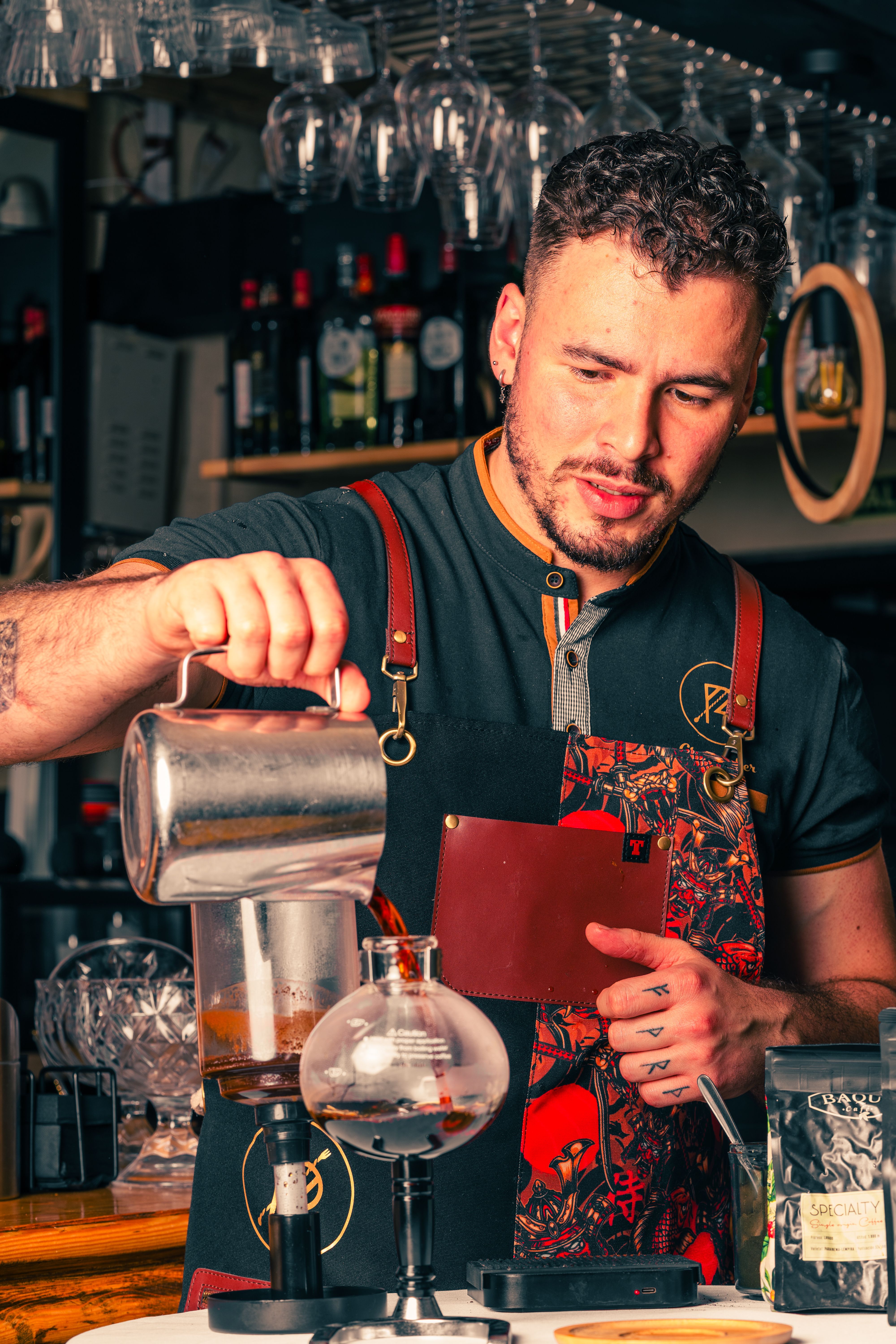 Slow Brew barista preparing coffee