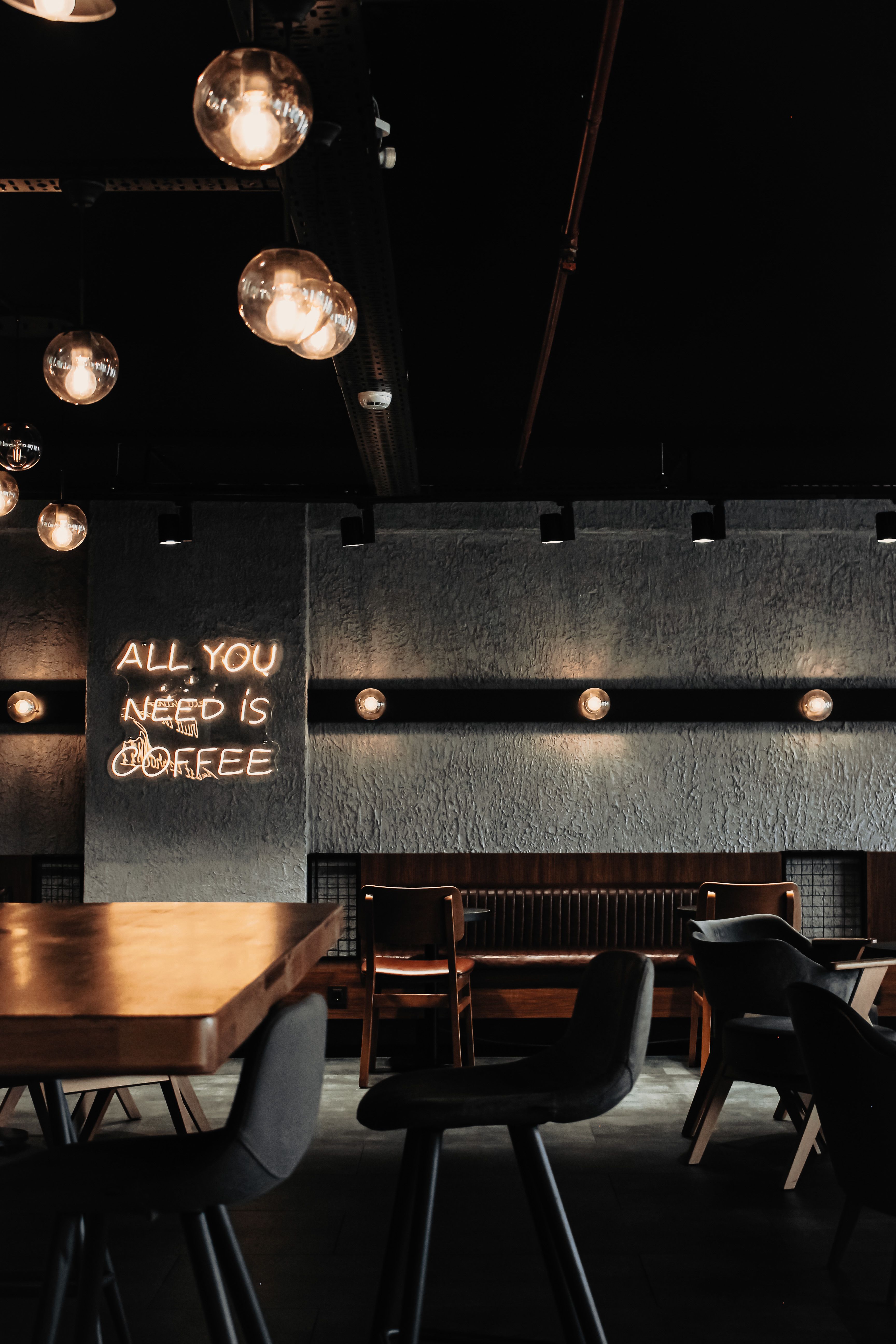 Relaxing coffee shop interior